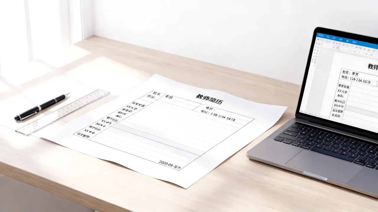 怎么制作教师简历模板，有哪些实用技巧？-图1