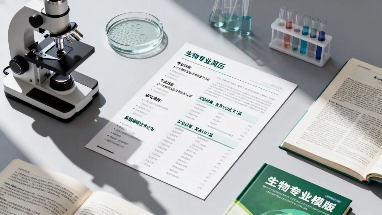 生物专业简历怎么编，生物专业简历模板怎么写能突出优势？-图2