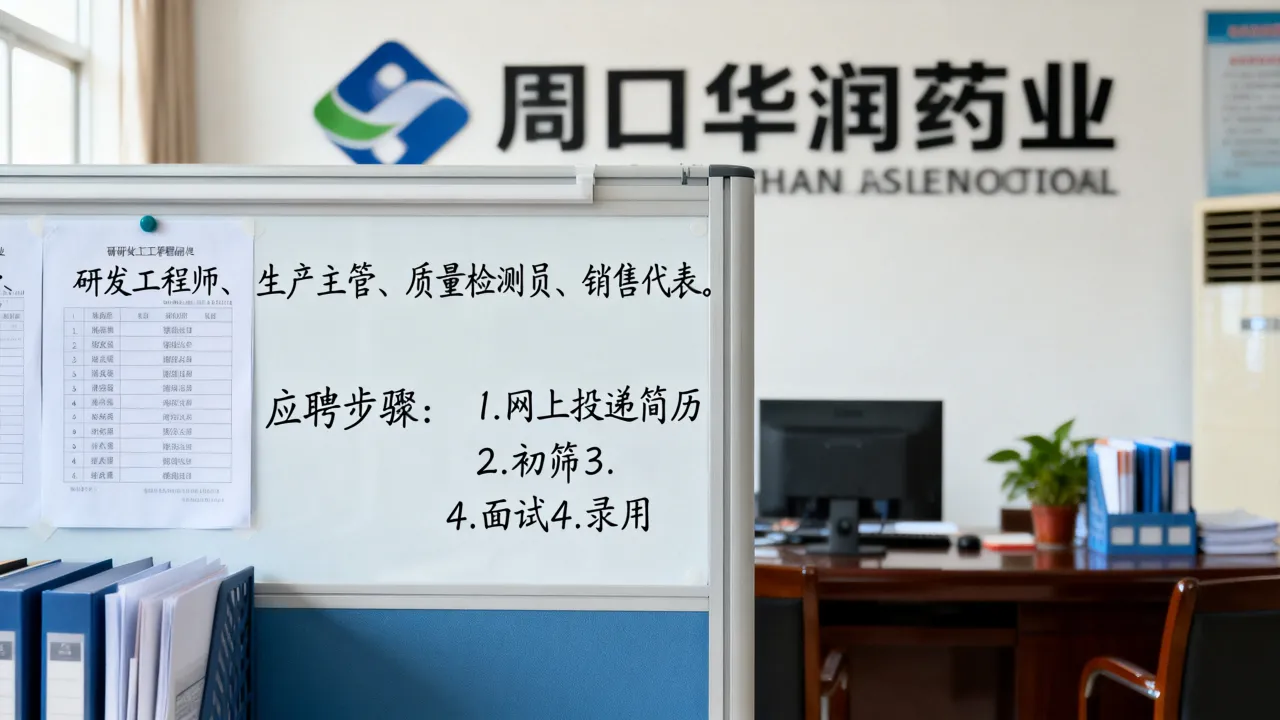 周口华润药业最新招聘有哪些岗位，怎么去应聘
