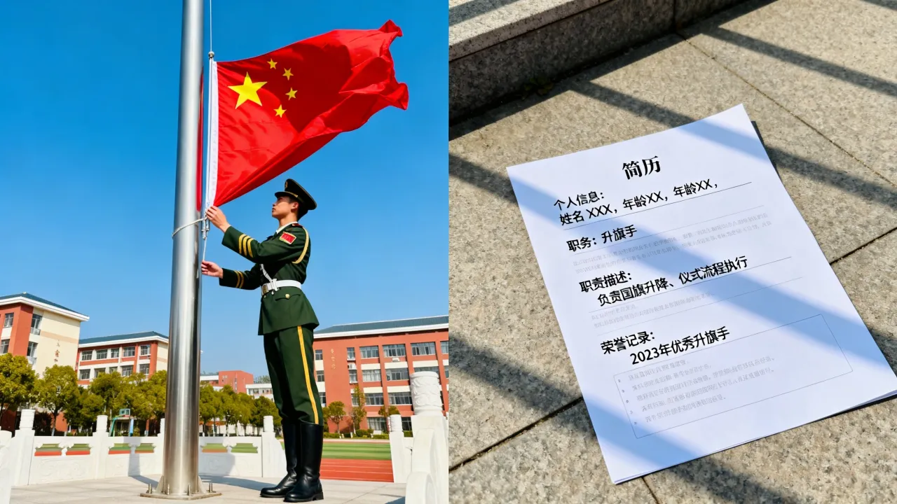 升国旗简历怎么写，升国旗仪式升旗手简历怎么写？-图3