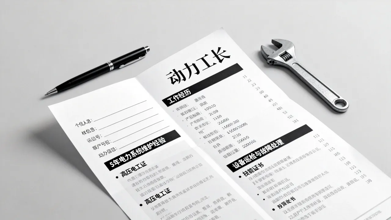 动力工长简历怎么写,求职面试必备要点有哪些?