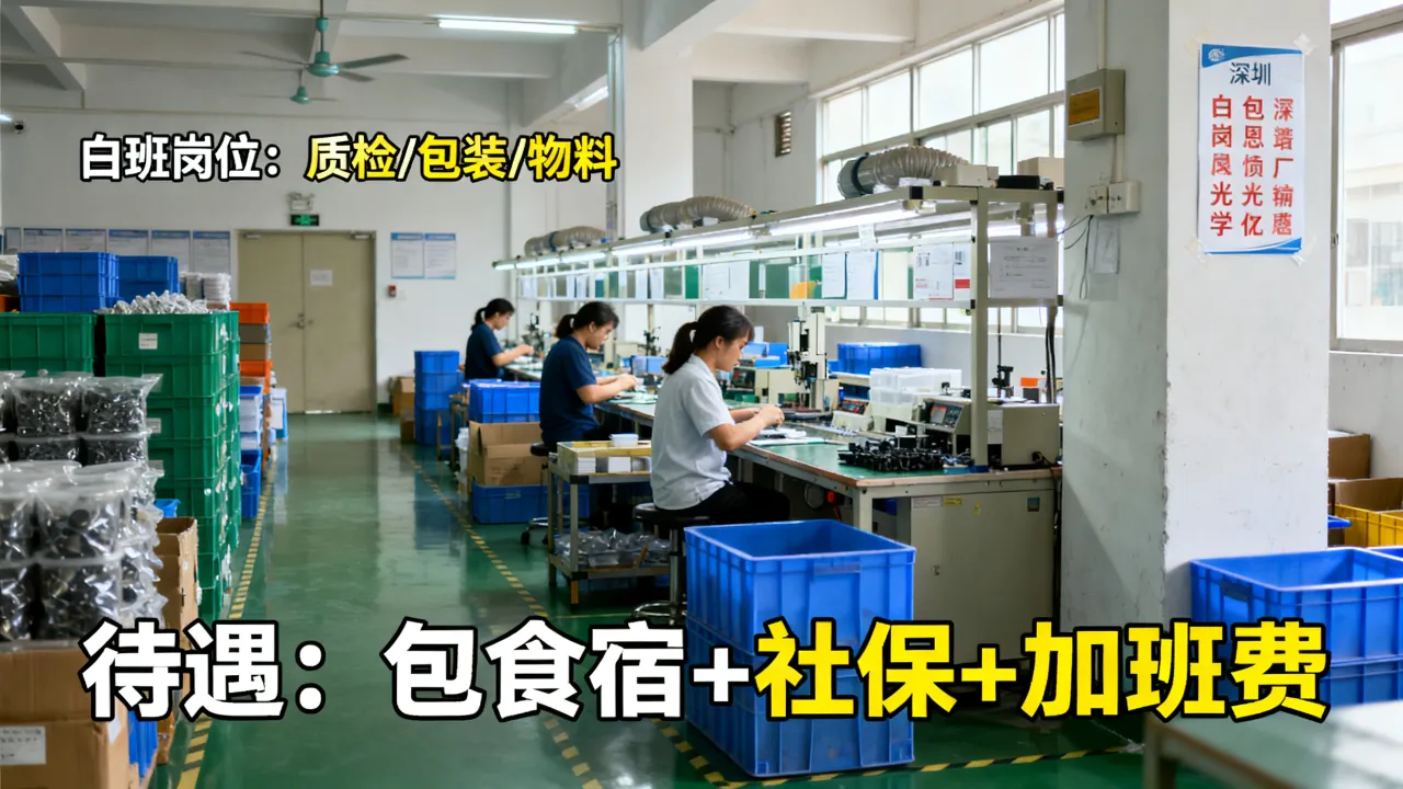 深圳横岗伯恩光学厂待遇怎么样,白班岗位有哪些