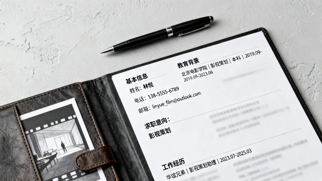 影视简历怎么做?影视行业简历模板怎么制作?