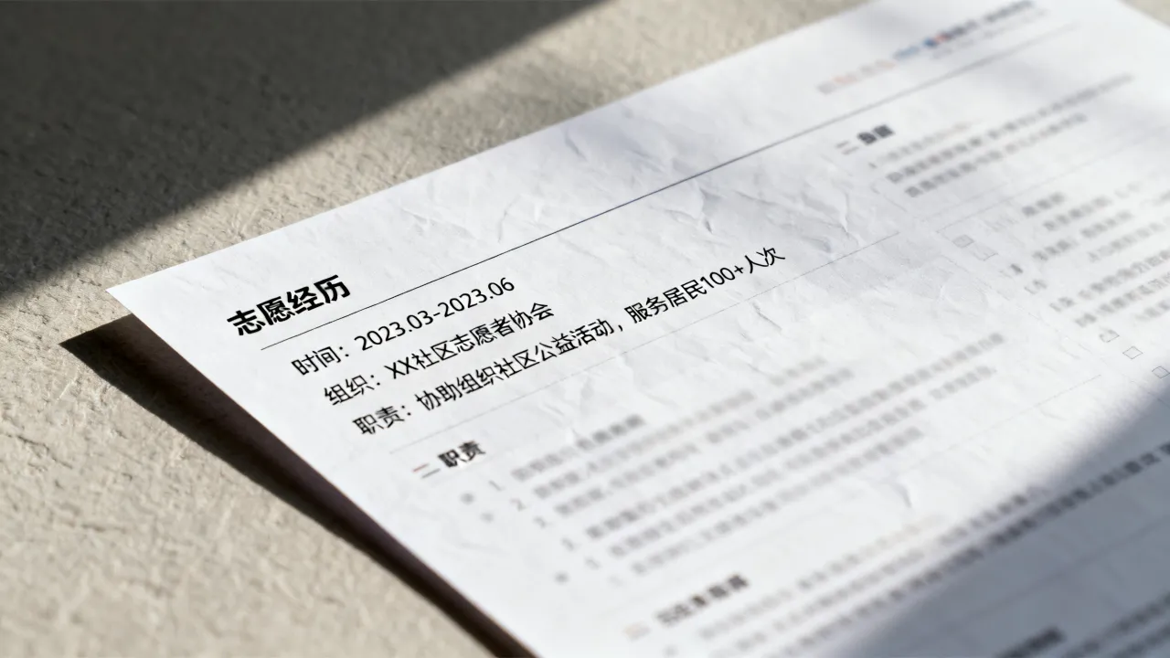 志愿经历怎么写在简历,简历志愿经历怎么写好?-图2 志愿经历怎么写在简历,简历志愿经历怎么写好?-图2