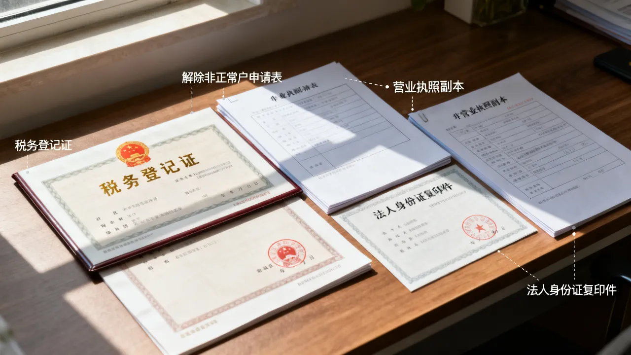 如何解除非正常户,非正常户解除需要什么材料?-图2 如何解除非正常户,非正常户解除需要什么材料?-图2