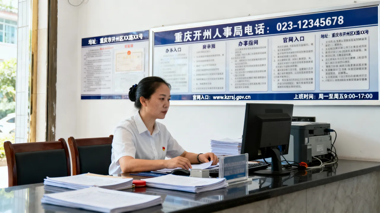 重庆开州人事局电话地址在哪,开州区人社局官网入口及上班时间?