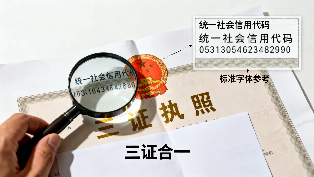 三证合一如何识别?统一社会信用代码怎么看真假,营业执照识别技巧