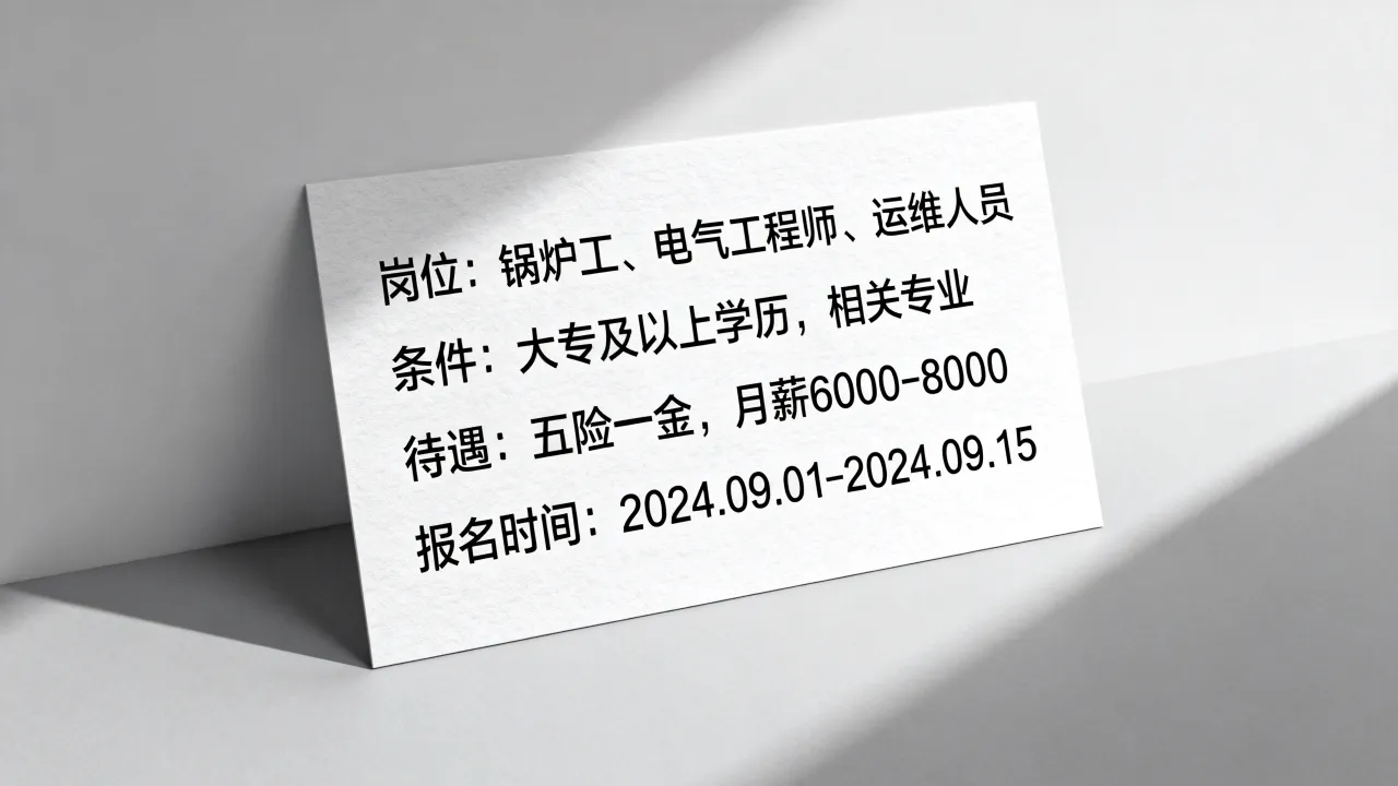 即墨热电厂招聘信息有哪些岗位?即墨热电厂招聘条件待遇报名时间