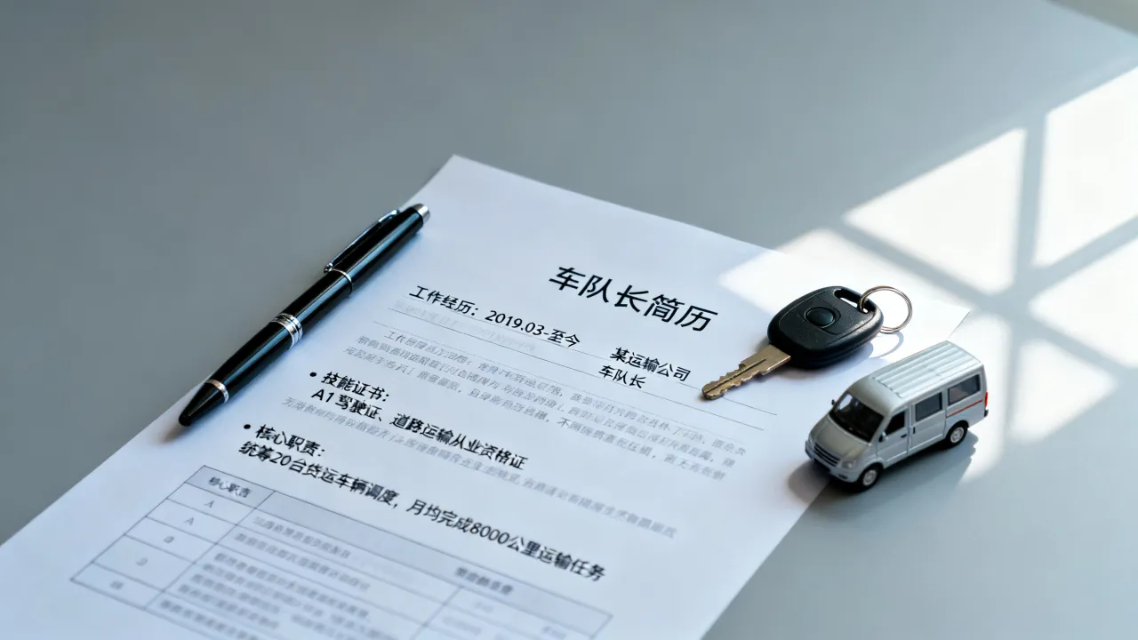 车队长简历怎么写,怎样才能写出让HR满意的车队长简历