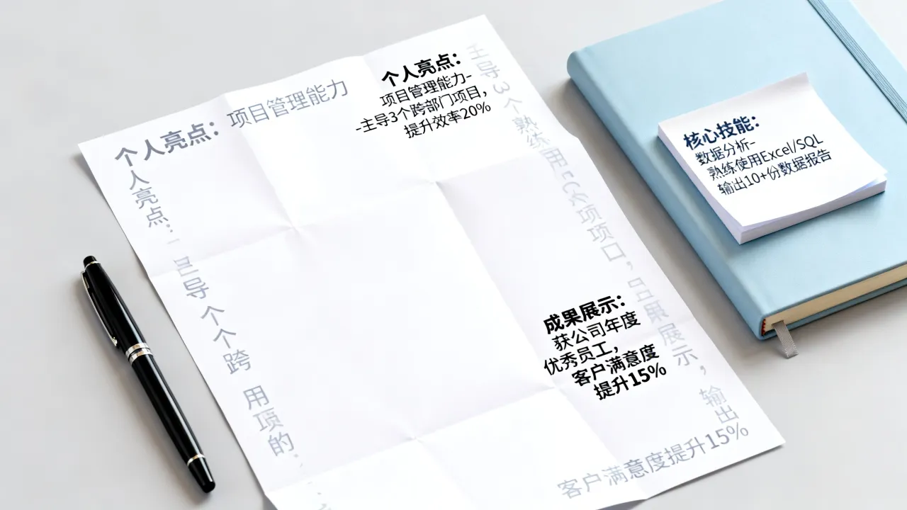 个人亮点怎么写,简历中的个人亮点如何简短表达?