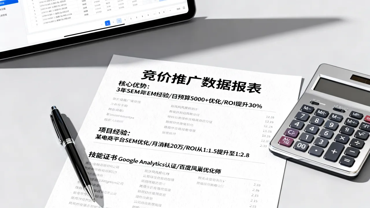 竞价经理简历怎么写才能突出优势?,竞价推广岗位简历制作技巧-图2 竞价经理简历怎么写才能突出优势?,竞价推广岗位简历制作技巧-图2