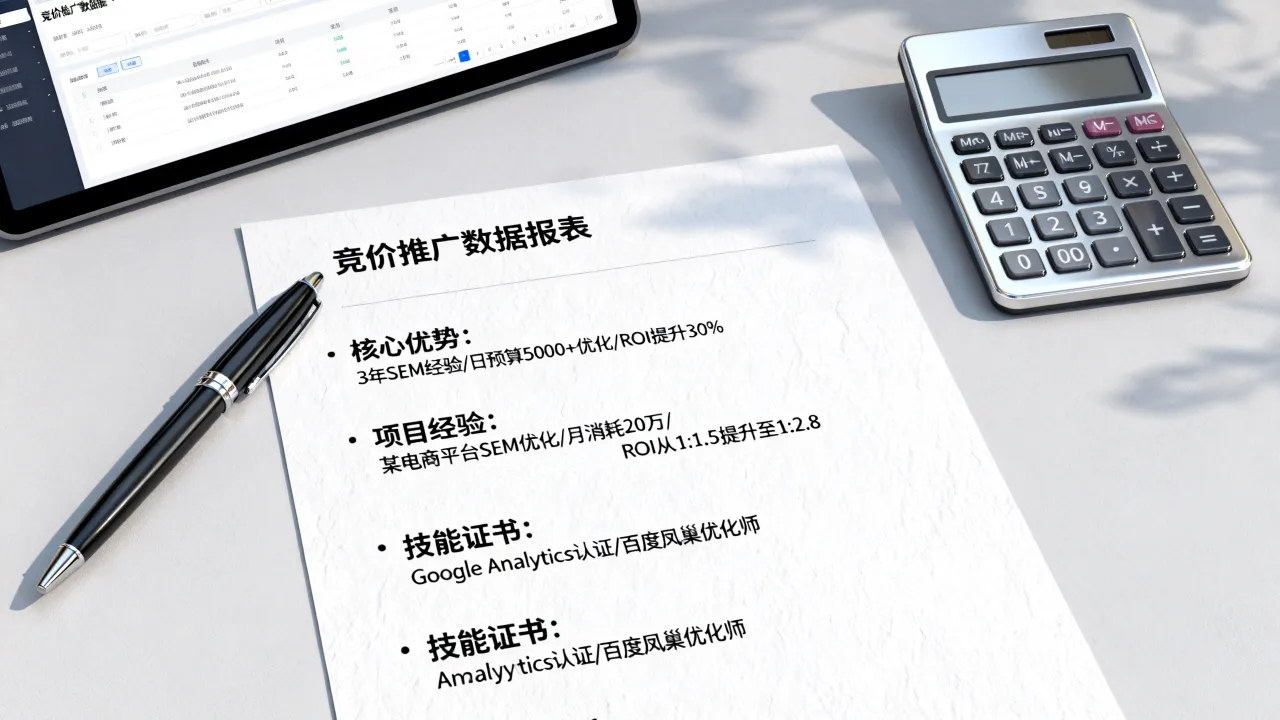 竞价经理简历怎么写才能突出优势?,竞价推广岗位简历制作技巧-图3 竞价经理简历怎么写才能突出优势?,竞价推广岗位简历制作技巧-图3