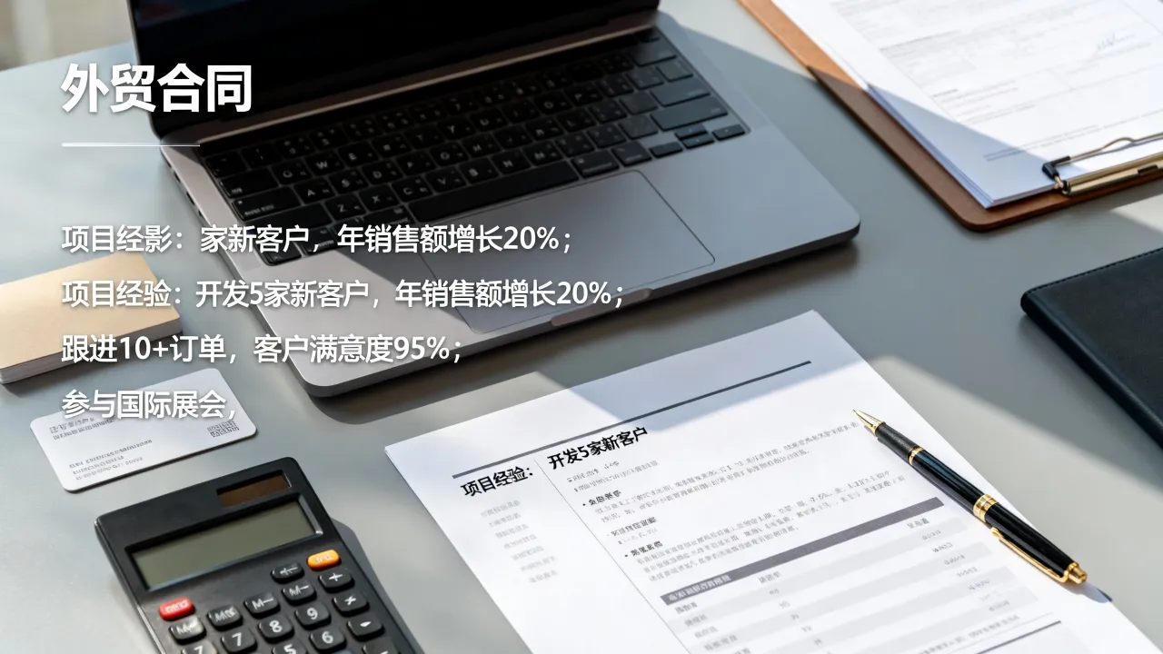 外贸操作怎么写简历?外贸业务员简历项目经验怎么写