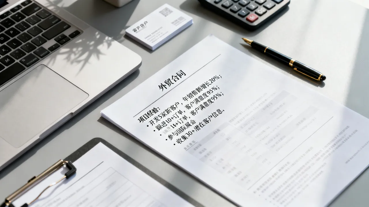外贸操作怎么写简历？外贸业务员简历项目经验怎么写-图3