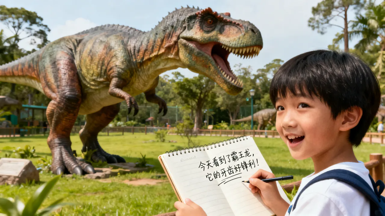 恐龙乐园日记怎么写?孩子游玩后如何记录最生动?-图2 恐龙乐园日记怎么写?孩子游玩后如何记录最生动?-图2
