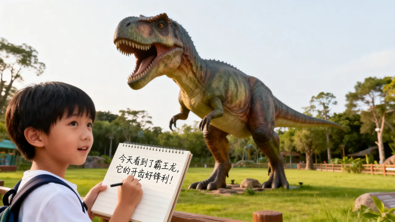 恐龙乐园日记怎么写?孩子游玩后如何记录最生动?-图3 恐龙乐园日记怎么写?孩子游玩后如何记录最生动?-图3