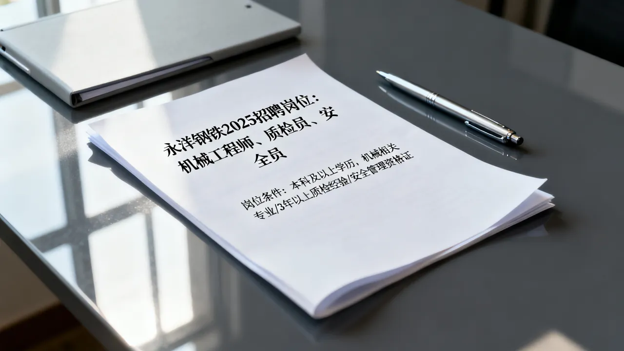 永洋钢铁有限公司招聘信息有哪些,永洋钢铁2025招聘岗位及条件?-图2 永洋钢铁有限公司招聘信息有哪些,永洋钢铁2025招聘岗位及条件?-图2