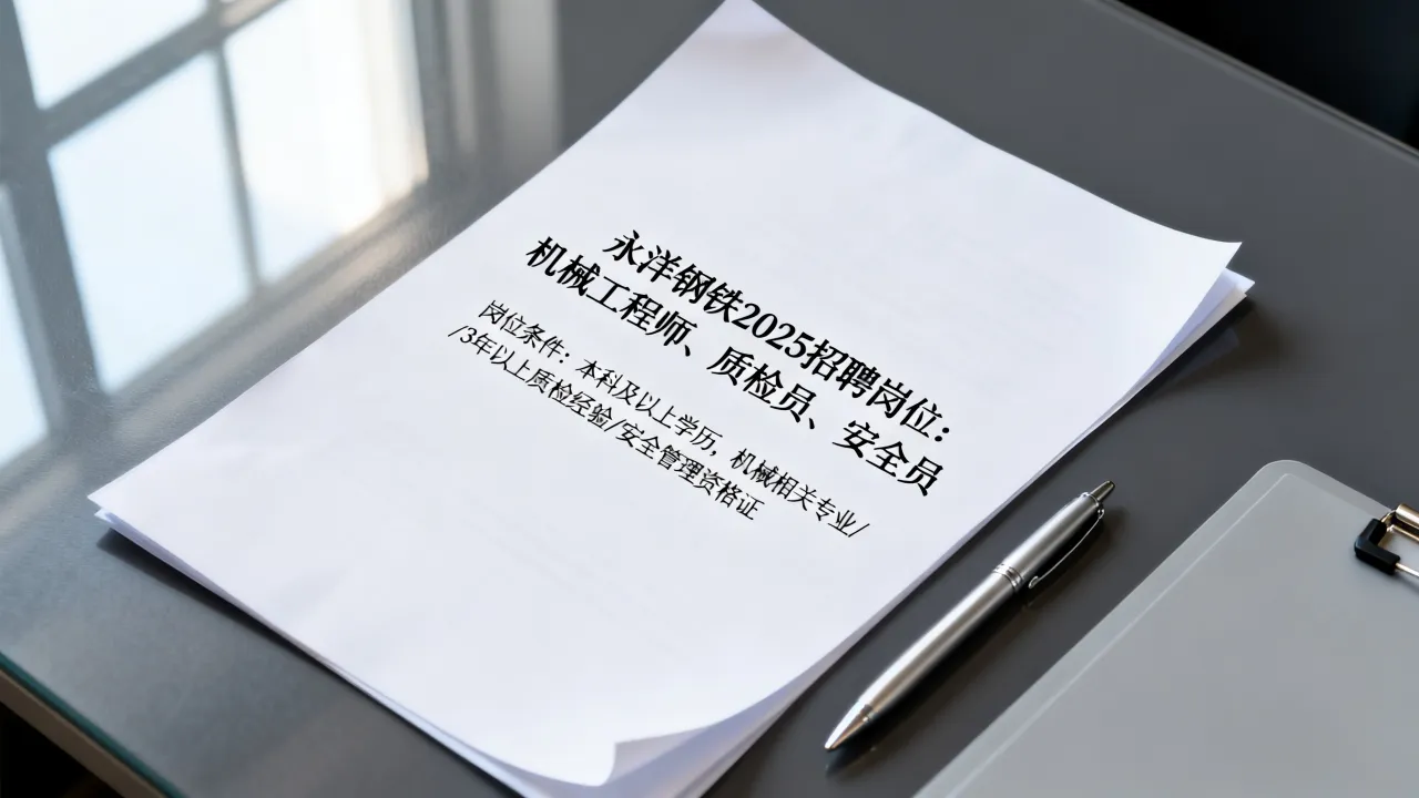 永洋钢铁有限公司招聘信息有哪些,永洋钢铁2025招聘岗位及条件?-图3 永洋钢铁有限公司招聘信息有哪些,永洋钢铁2025招聘岗位及条件?-图3