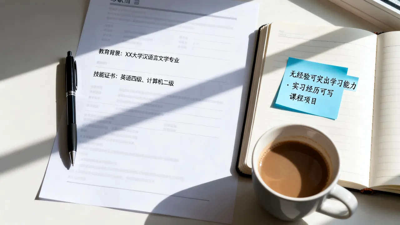 在求职简历怎么写,没有工作经验怎么填写才能被录用-图1 在求职简历怎么写,没有工作经验怎么填写才能被录用-图1