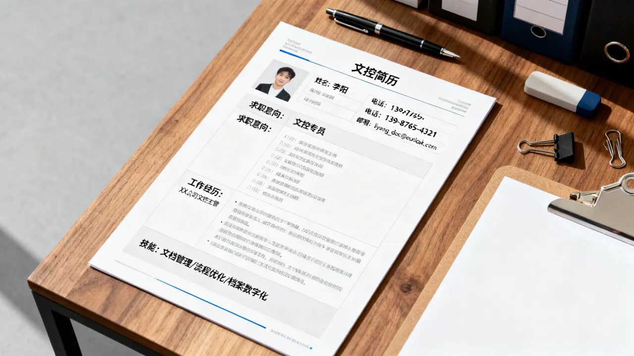 文控简历怎么写?突出这些关键点让HR抢着要,文控简历模板大全-图2 文控简历怎么写?突出这些关键点让HR抢着要,文控简历模板大全-图2