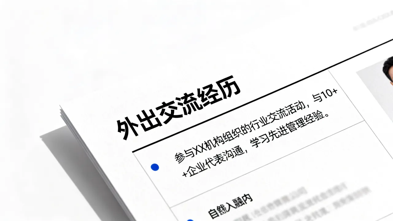 外出交流怎么写入简历,简历中外出交流经历怎么写?-图1 外出交流怎么写入简历,简历中外出交流经历怎么写?-图1