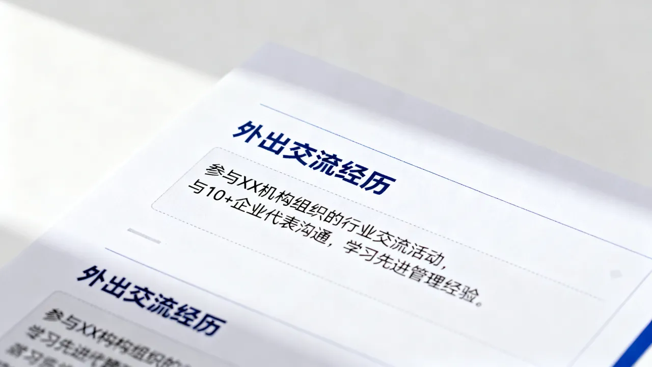 外出交流怎么写入简历,简历中外出交流经历怎么写?-图2 外出交流怎么写入简历,简历中外出交流经历怎么写?-图2