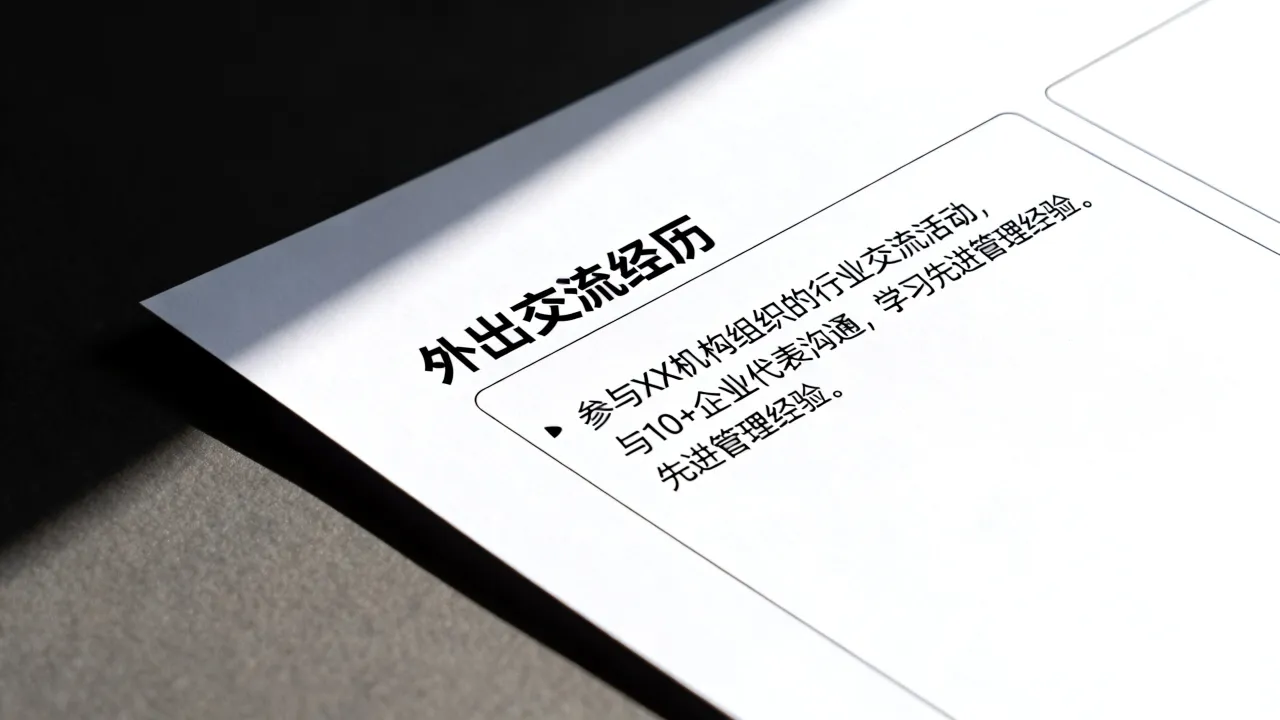 外出交流怎么写入简历,简历中外出交流经历怎么写?-图3 外出交流怎么写入简历,简历中外出交流经历怎么写?-图3