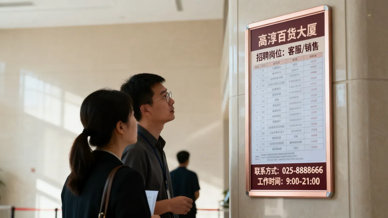 高淳百货大厦招聘靠谱吗?高淳百货大厦招聘信息在哪看
