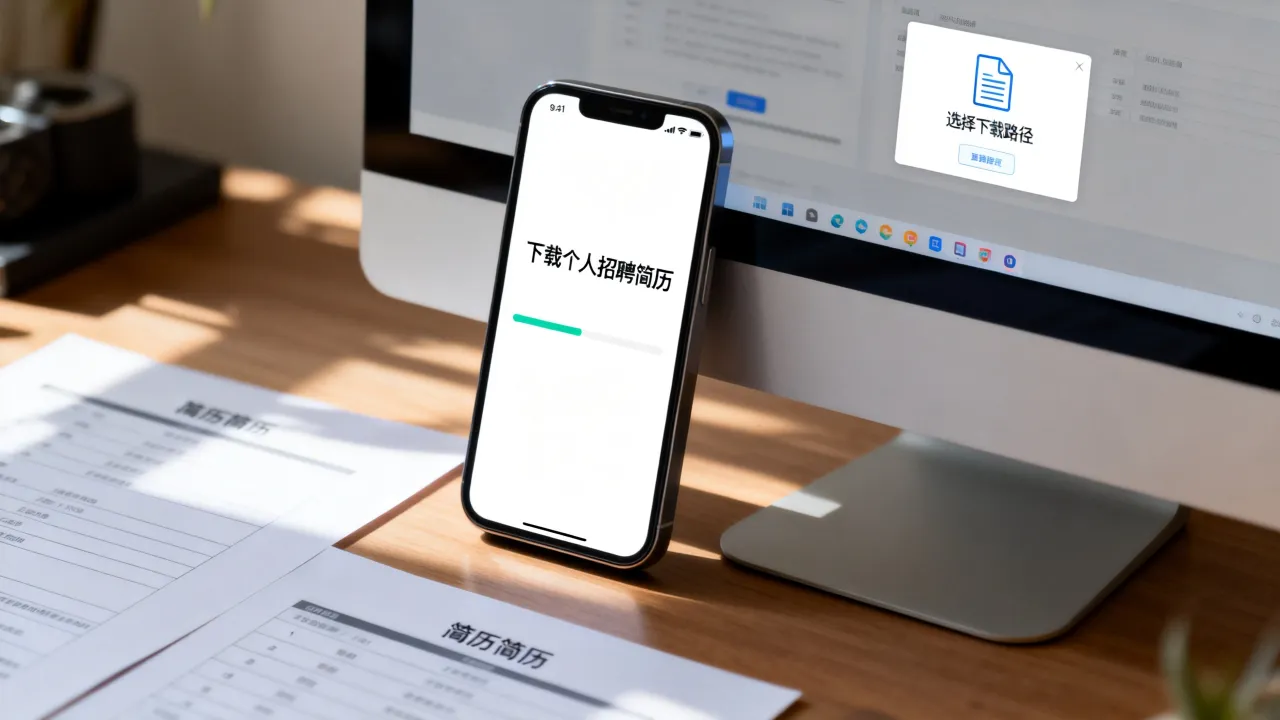 怎么下载个人招聘简历,个人简历怎么下载到手机