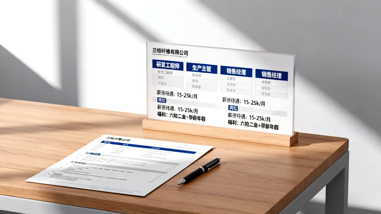 兰精纤维有限公司招聘有哪些岗位,薪资待遇如何