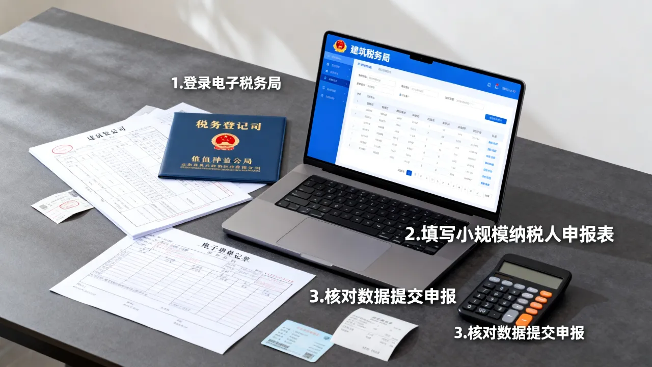 建筑公司如何报税,小规模纳税人报税流程是什么?-图3 建筑公司如何报税,小规模纳税人报税流程是什么?-图3