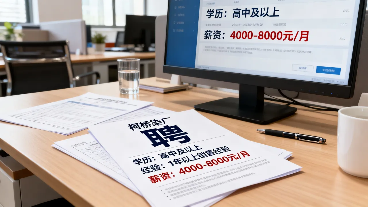 柯桥染厂业务员招聘需要什么学历和经验,薪资待遇如何?-图2 柯桥染厂业务员招聘需要什么学历和经验,薪资待遇如何?-图2