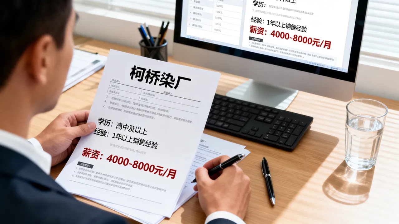 柯桥染厂业务员招聘需要什么学历和经验,薪资待遇如何?-图3 柯桥染厂业务员招聘需要什么学历和经验,薪资待遇如何?-图3