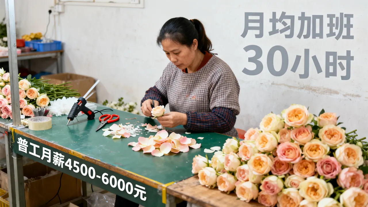 今明制花厂工资怎么样?普工真实月薪多少,加班多不多待遇好吗