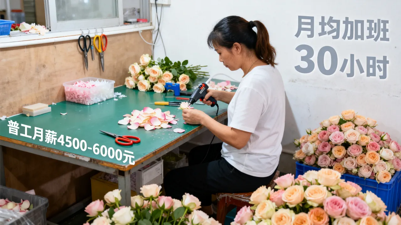 今明制花厂工资怎么样?普工真实月薪多少,加班多不多待遇好吗-图3 今明制花厂工资怎么样?普工真实月薪多少,加班多不多待遇好吗-图3