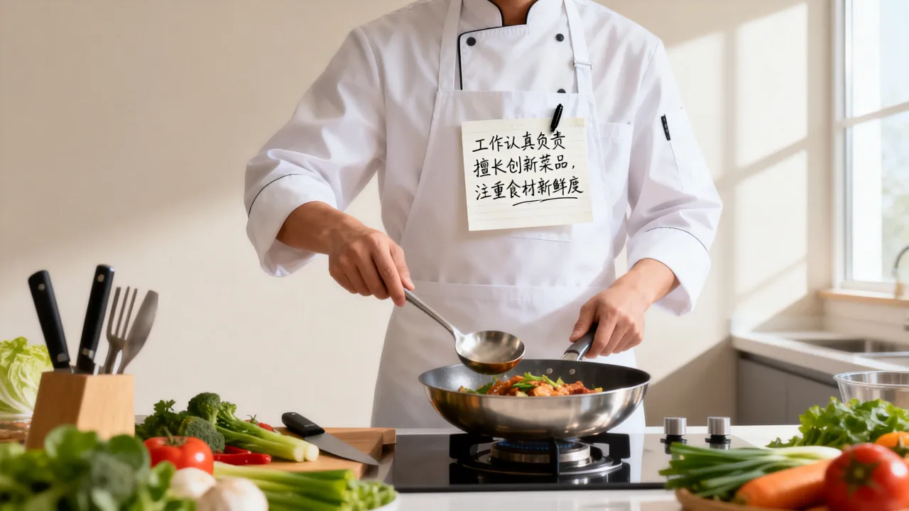 厨师自我评定怎么写,优秀厨师自我评价范文有哪些