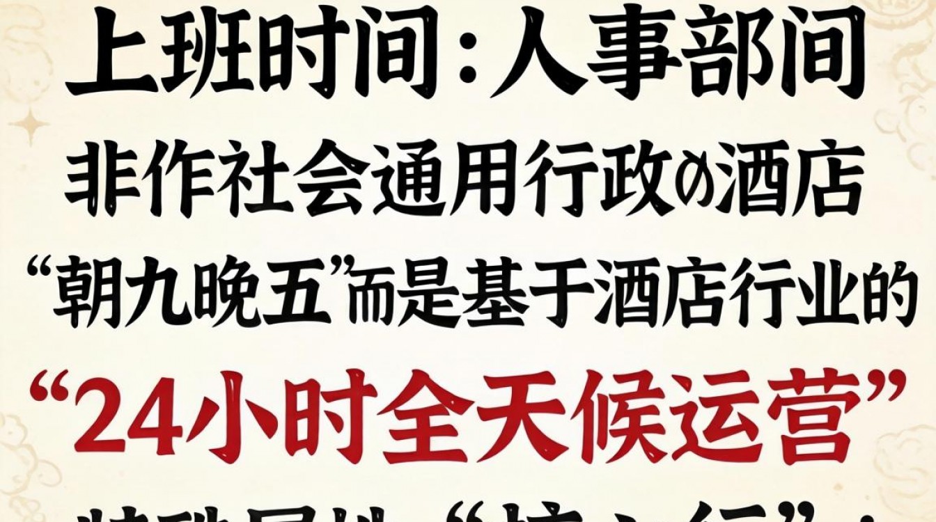 酒店人事部上班时间是什么时候?酒店人事部一般几点上班?-图1 酒店人事部上班时间是什么时候?酒店人事部一般几点上班?-图1