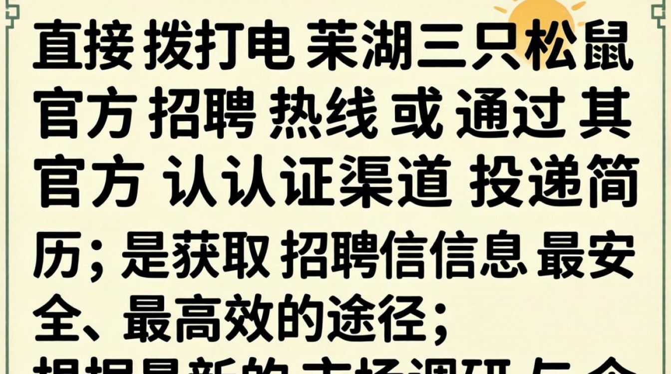 芜湖三只松鼠招聘电话是多少？人事部联系方式哪里找-图1