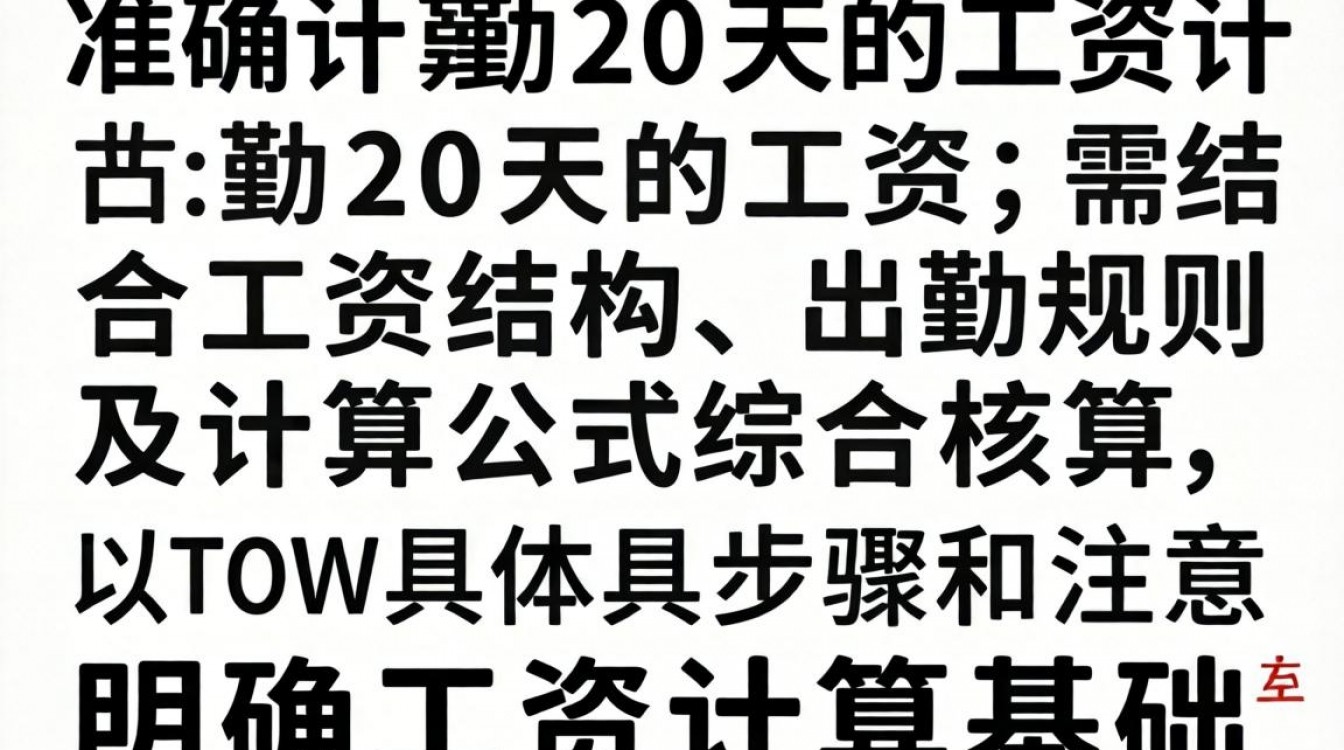 出勤20天工资怎么算?工资计算公式和方法详解-图1 出勤20天工资怎么算?工资计算公式和方法详解-图1