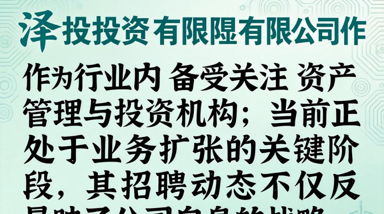 青泽投资有限公司招聘吗?青泽投资有限公司招聘信息哪里找?-图2 青泽投资有限公司招聘吗?青泽投资有限公司招聘信息哪里找?-图2