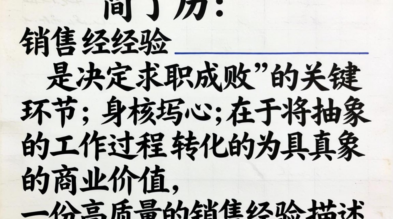 简历销售经验怎么填写?销售简历工作描述范文模板