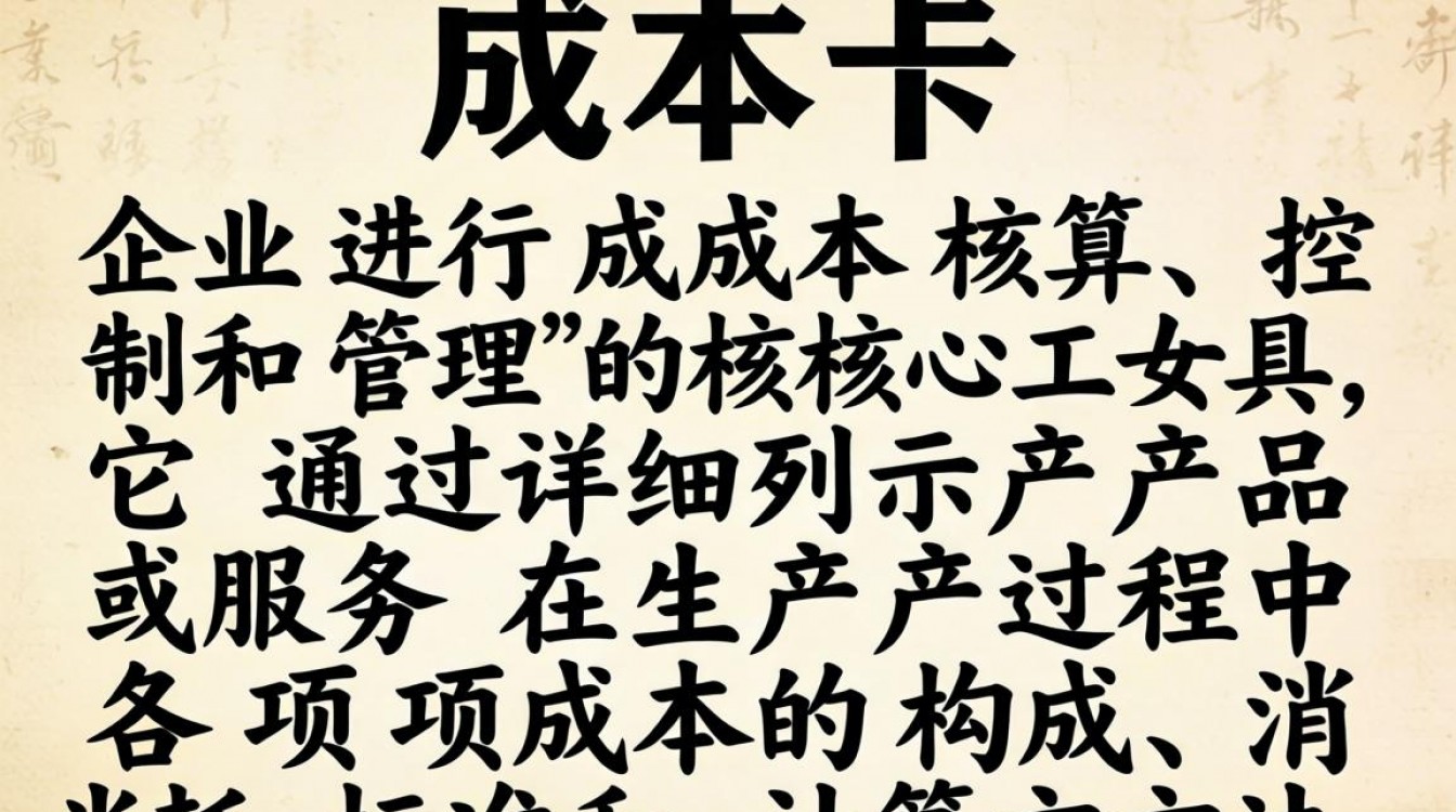 如何做成本卡?新手如何制作标准成本卡表格?-图1 如何做成本卡?新手如何制作标准成本卡表格?-图1