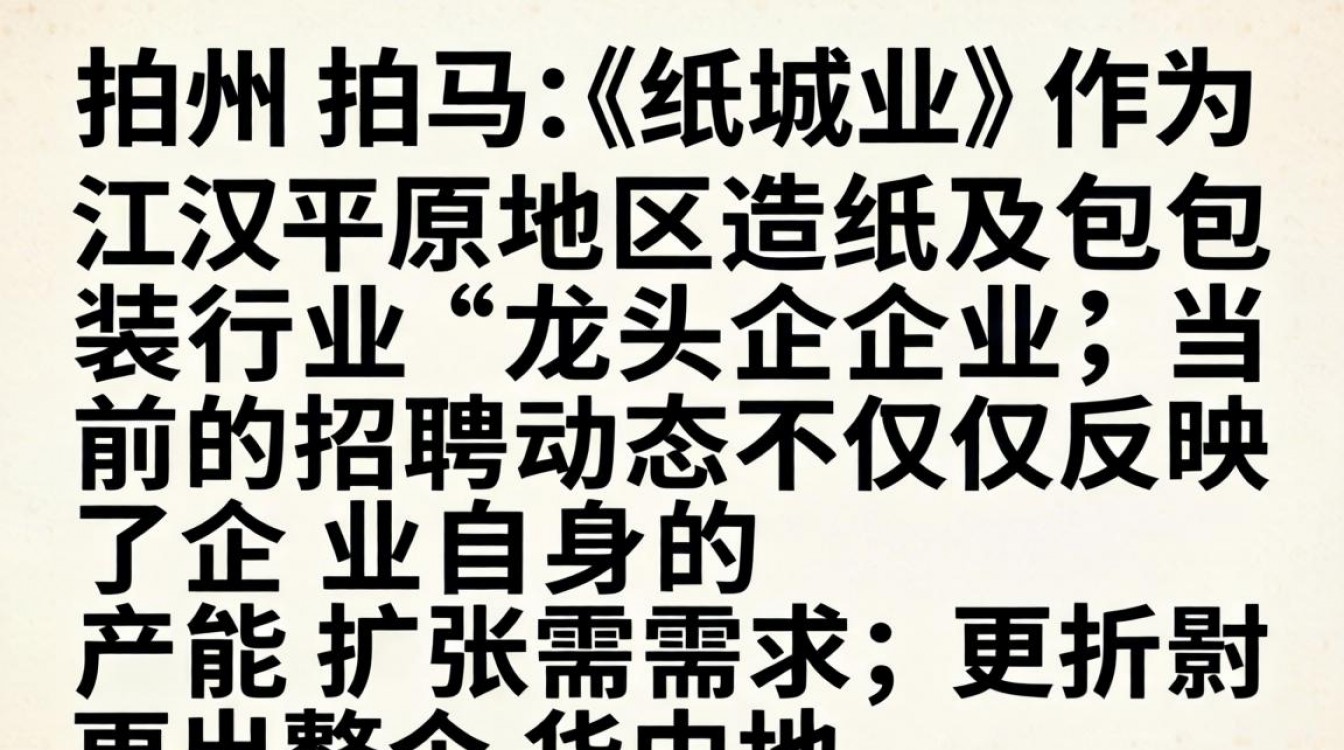 荆州拍马纸业招聘信息哪里找?工资待遇好吗?-图1 荆州拍马纸业招聘信息哪里找?工资待遇好吗?-图1