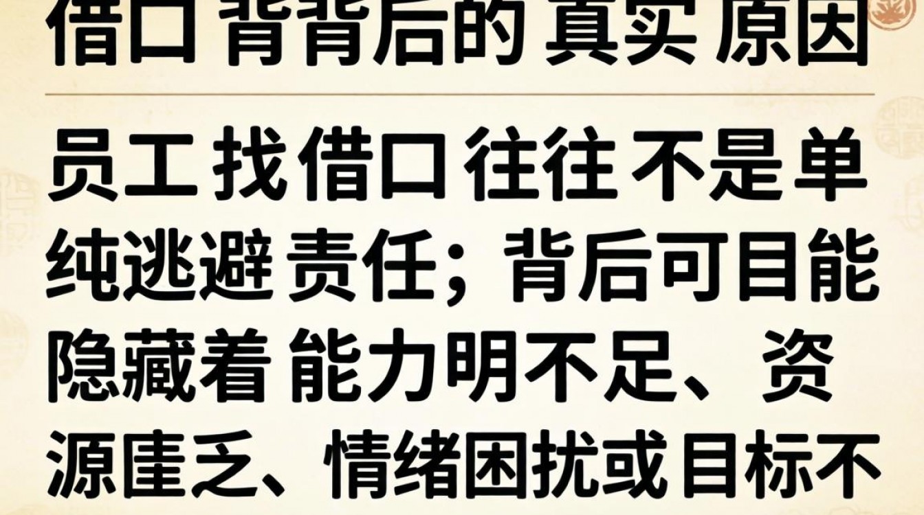 员工总找借口拖延工作,管理者如何高效沟通化解?-图1 员工总找借口拖延工作,管理者如何高效沟通化解?-图1