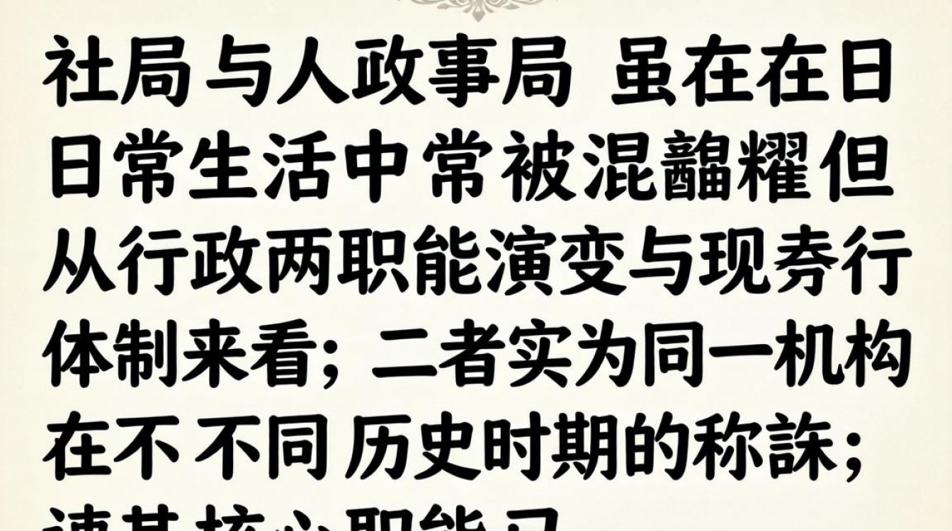 人社局和人事局有什么区别?人社局主要职能是什么?-图1 人社局和人事局有什么区别?人社局主要职能是什么?-图1