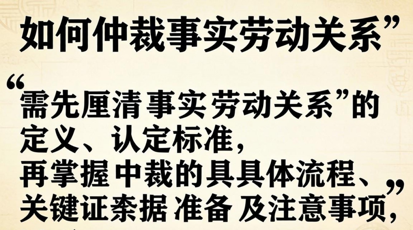 如何确认事实劳动关系?仲裁流程和证据要求是什么?