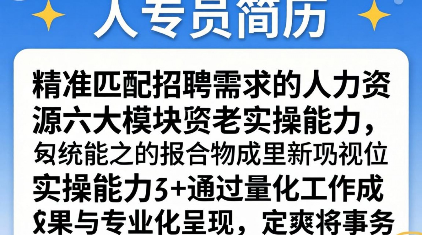 人事专员怎么写简历？简历制作技巧与模板分享-图1