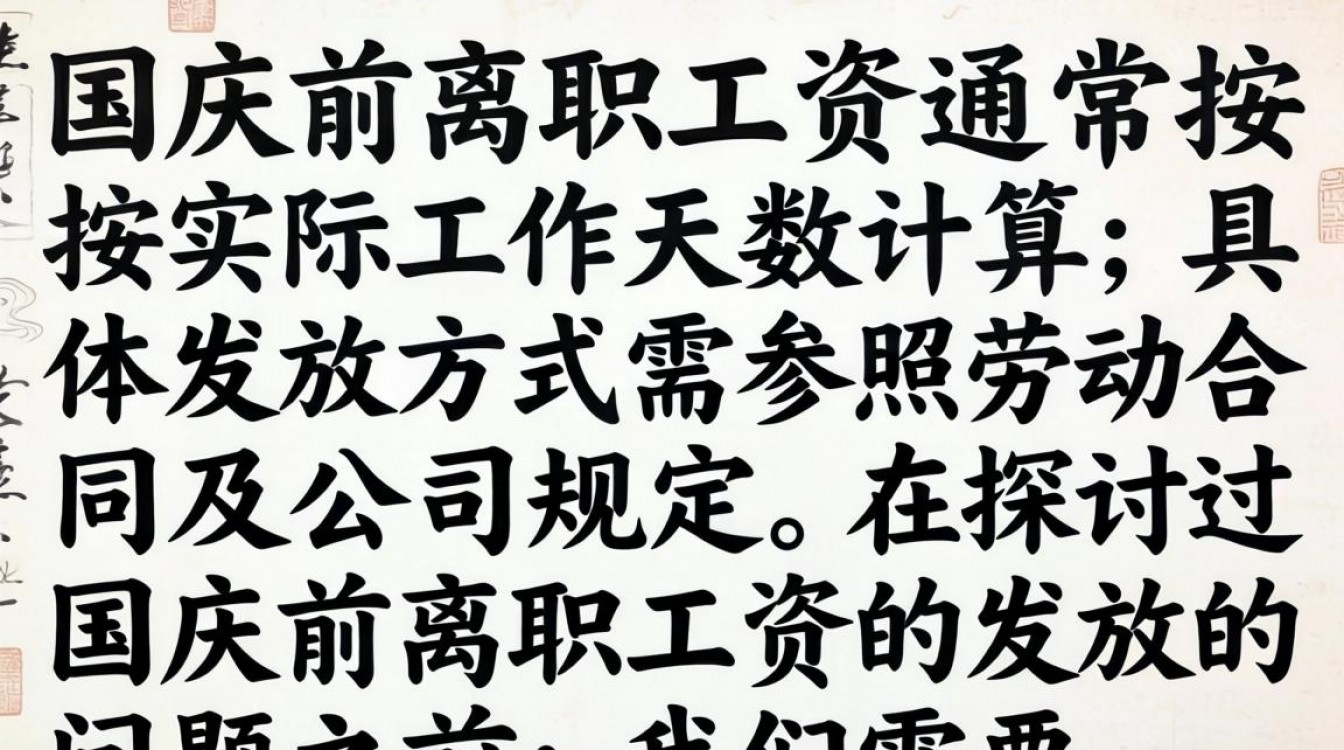 国庆前离职,工资应如何发放?