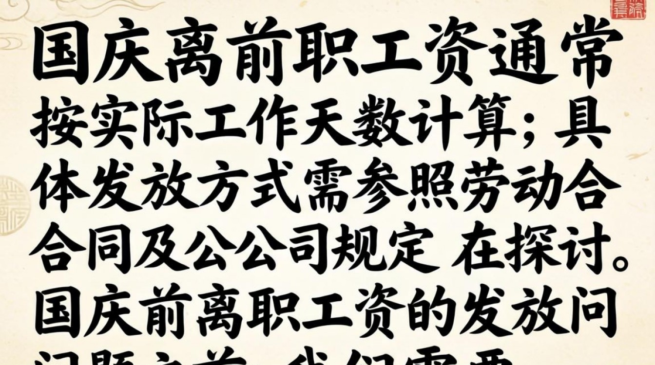 国庆前离职,工资应如何发放?-图3 国庆前离职,工资应如何发放?-图3