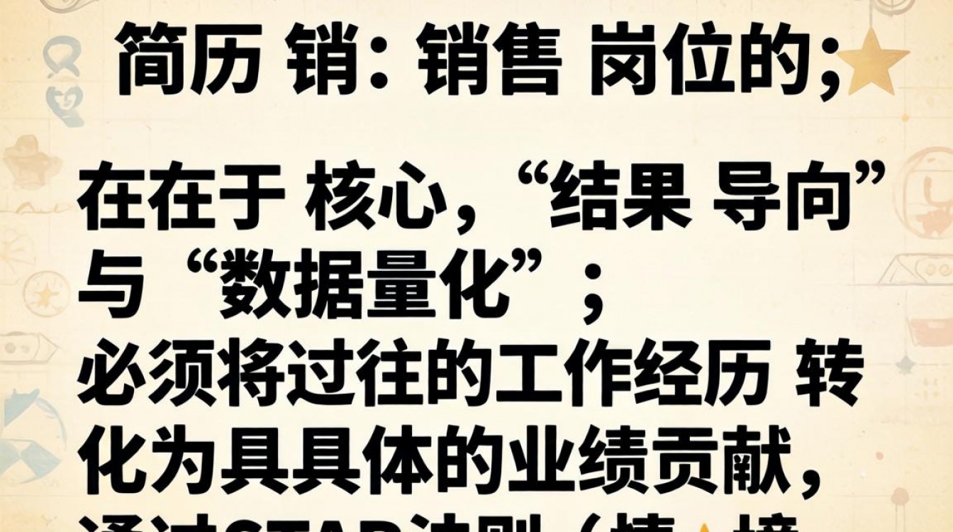 简历销售怎么填?销售简历工作描述填写技巧